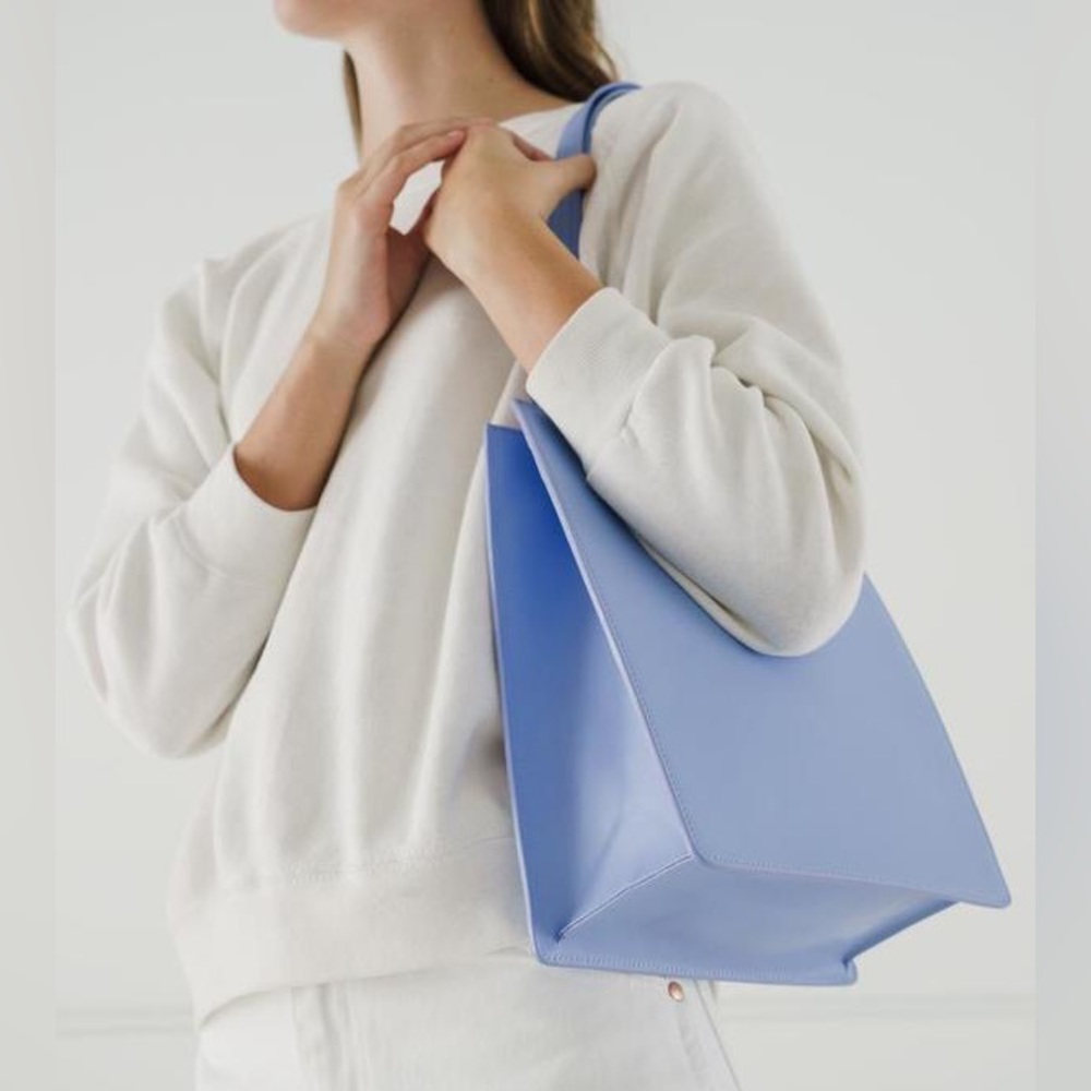 Cornflower Baggu Leather Tote